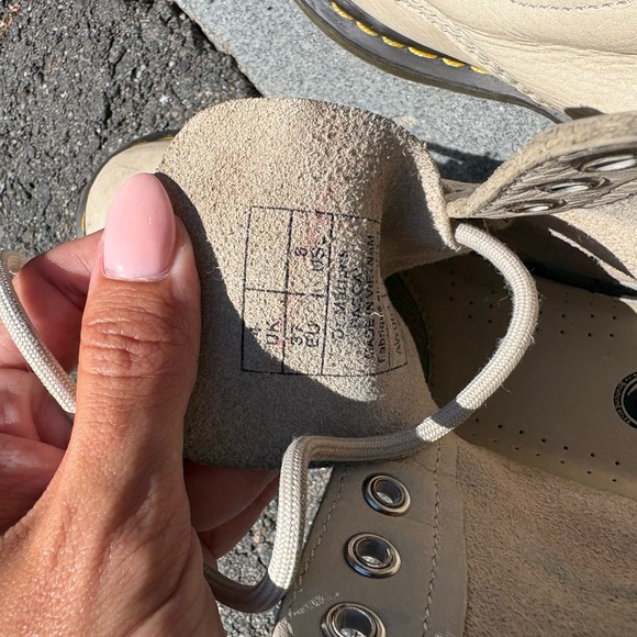Dr. Martens Cream Combat Boots - Picture 4 of 4